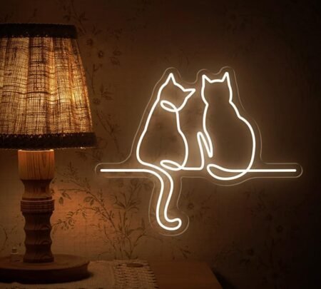 Couple Cat Neon Sign