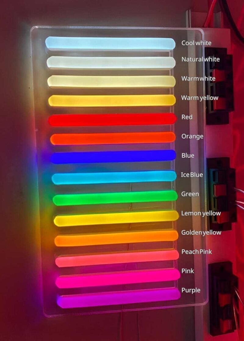 custom neon sign colors